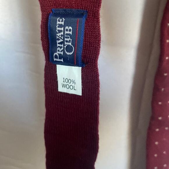 Private Club Heart Design 100% WOOL tie - Picture 2 of 4